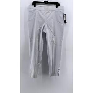 89TH & MADISON Women's Bleached White Cutout Hem Pants SZ XL